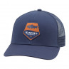 Simms Trout Patch Trucker Kappe admiral blue
