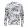 Simms SolarFlex Crewneck Shirt cloud camo grey