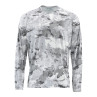 Simms SolarFlex Crewneck Shirt cloud camo grey
