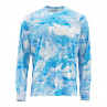 Simms SolarFlex Crewneck Shirt cloud camo blue