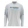 Simms SolarFlex Crewneck Shirt Graphic Fast Bass sterling