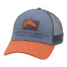 Simms Kappe Trout Icon Trucker Cap storm