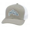 Simms FlexFit Trucker Cap Woodblock Trout Coffee zum Fliegenfischen bei Flyfishing Europe