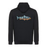 Firstfly Fish Font Icon Hoody black Rueckseite