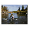 Fishpond Nomad Boat Net Original am Wasser im Einsatz
