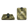 Abel Vise Base in Gloss Olive, Bodenplatte für Fliegenbindestock, Fliegenbindezubehör