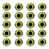 3D Epoxy Eyes holographic gelb Klebeaugen