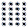 3D Epoxy Eyes metallic silber Klebeaugen