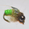 Caddis Pupa gebunden mit Neck Rings green, zum Fliegenbinden unter Fliegenbindematerial bei Flyfishing Europe