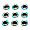 Bauer Epoxy Eyes oval 11mm schwarz pearl
