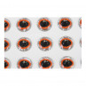 Epoxy Augen 3D ovale Pupille orange black Klebeaugen