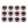 Epoxy Augen 3D ovale Pupille red black Klebeaugen