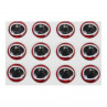 Epoxy Augen 3D ovale Pupille red black Klebeaugen